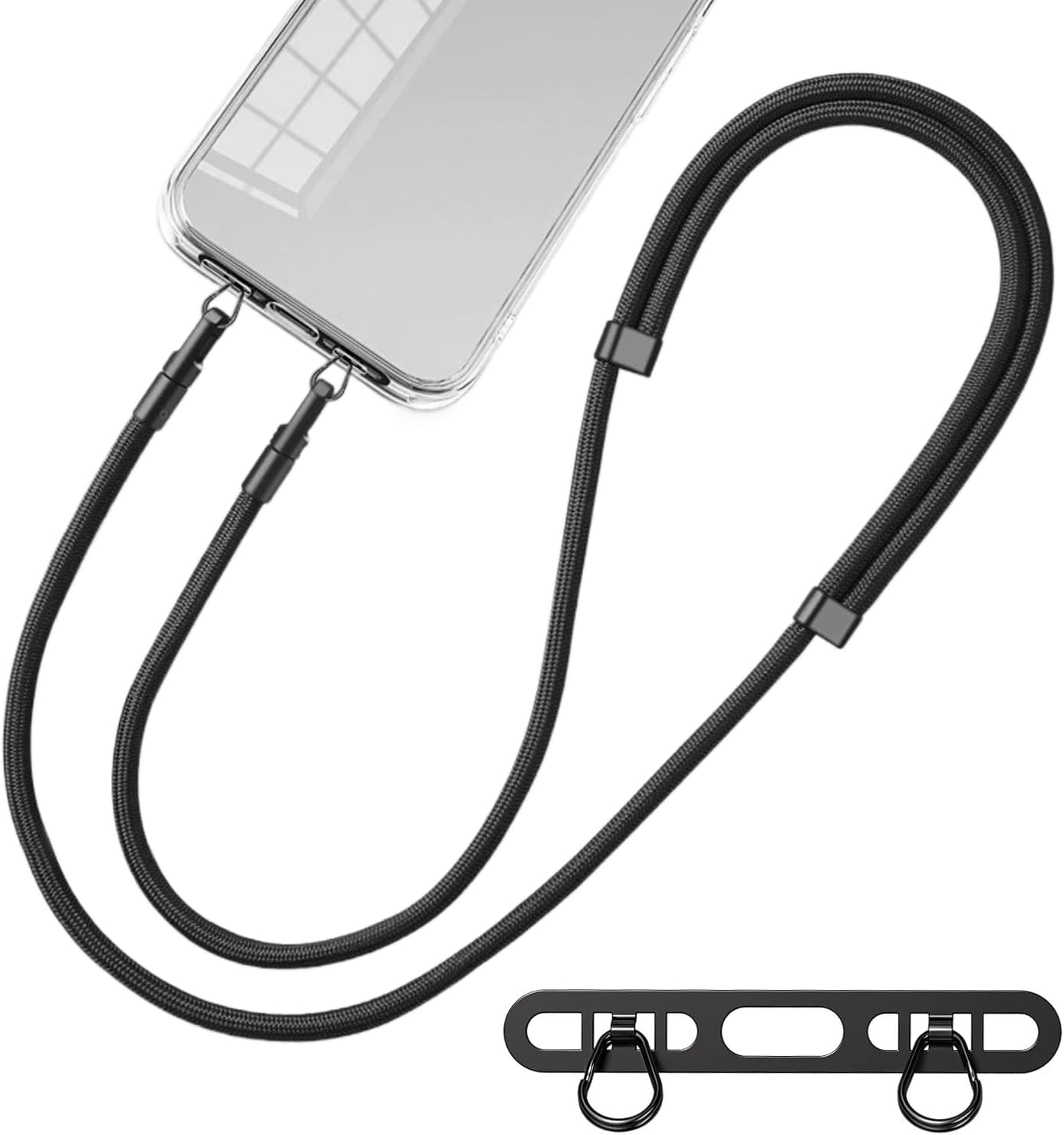 Crossbody Lanyard Neck Strap Case - Cell Phone Lanyard, Upgraded Double Buckle
