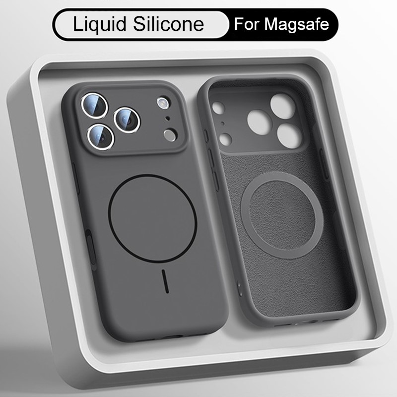 Luxury Liquid Silicone Case Fo - огляд і ціна Liquid Silicone Magnetic Phone Case